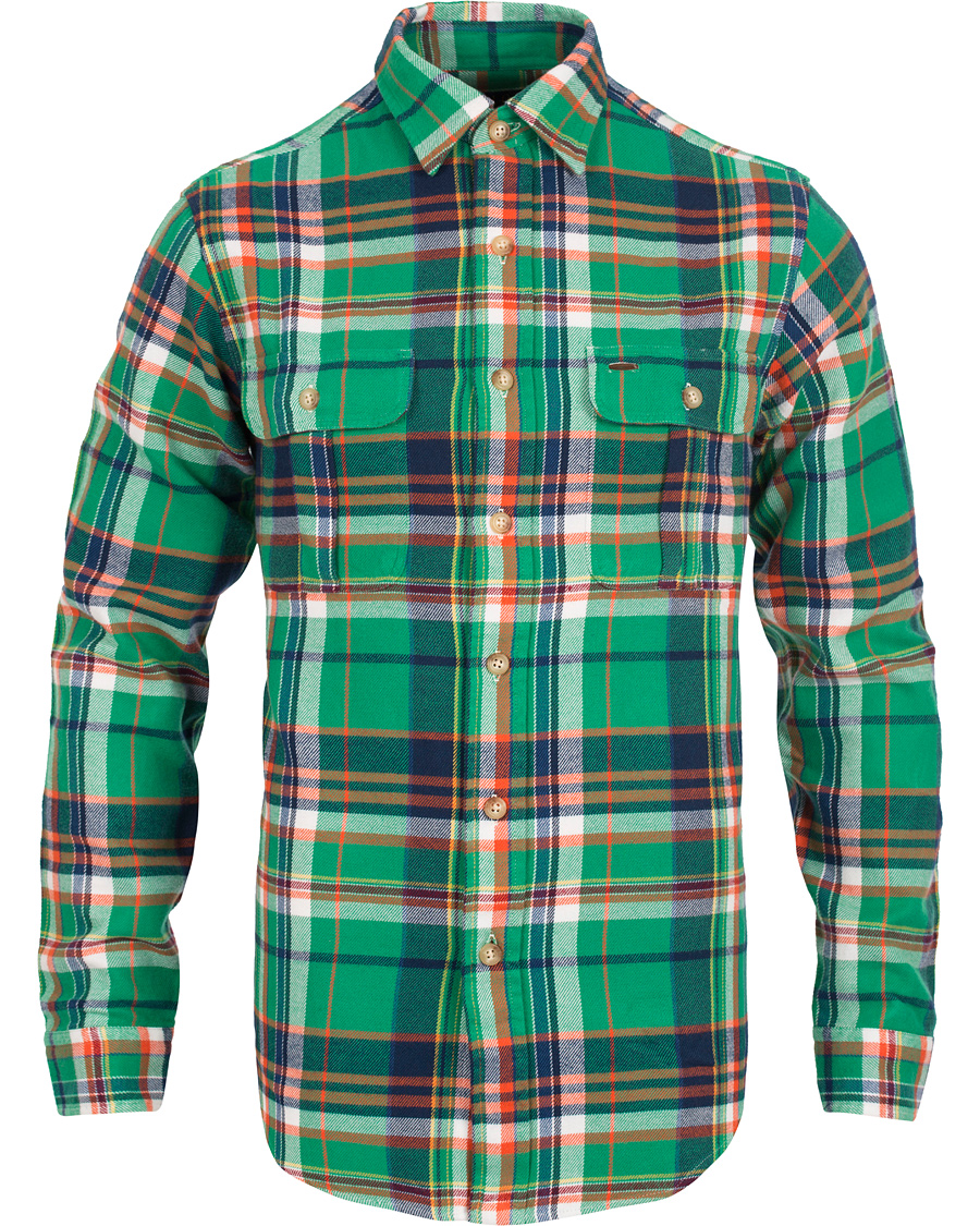 Herre | Skjorter | Polo Ralph Lauren | Matlock Core Fit Flannel Shirt Green/Navy