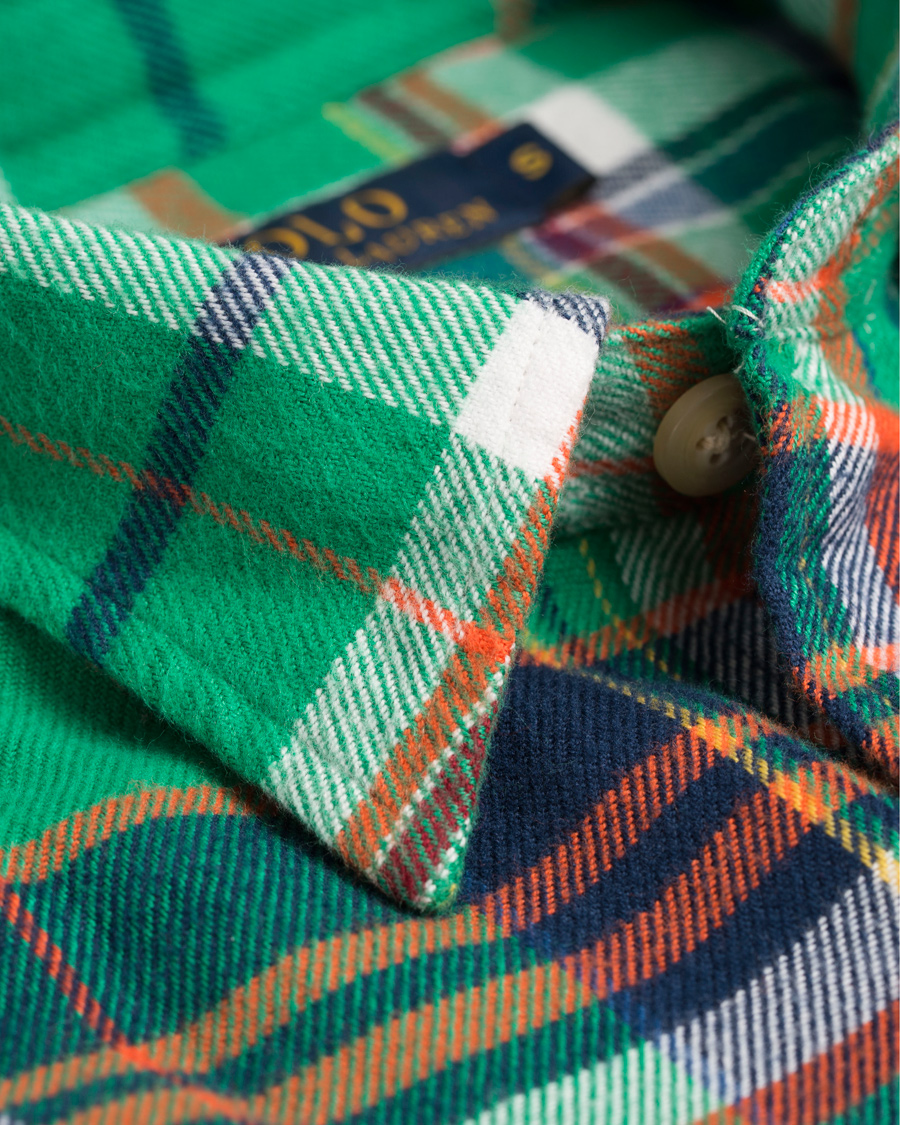 Herre | Skjorter | Polo Ralph Lauren | Matlock Core Fit Flannel Shirt Green/Navy