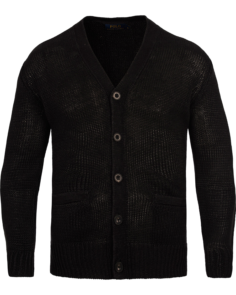 Herre | Gensere | Polo Ralph Lauren | Linen Cardigan Polo Black