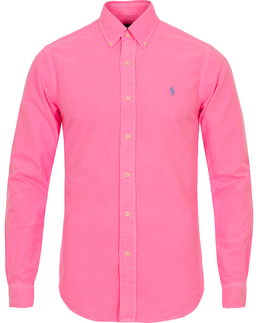 Herre | Skjorter | Polo Ralph Lauren | Slim Fit Oxford Shirt Electric Pink