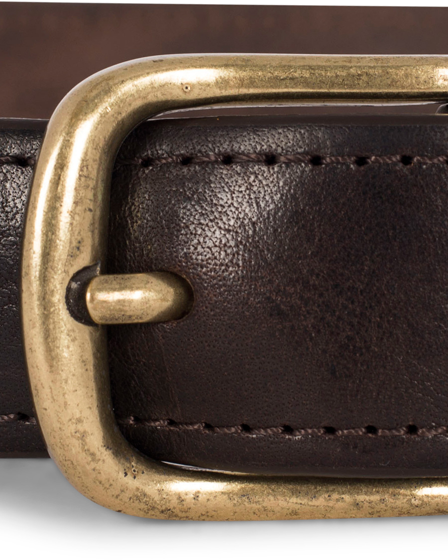 Herre | Morris Leather 3,5 cm Jeans Belt Dark Brown | Morris | Leather 3,5 cm Jeans Belt Dark Brown