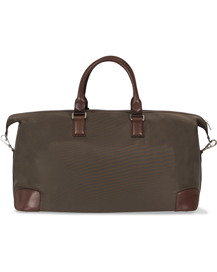 Herre | J.Lindeberg S-Bag 50001 Nylon/Leather Weekendbag Military Green | J.Lindeberg | S-Bag 50001 Nylon/Leather Weekendbag Military Green