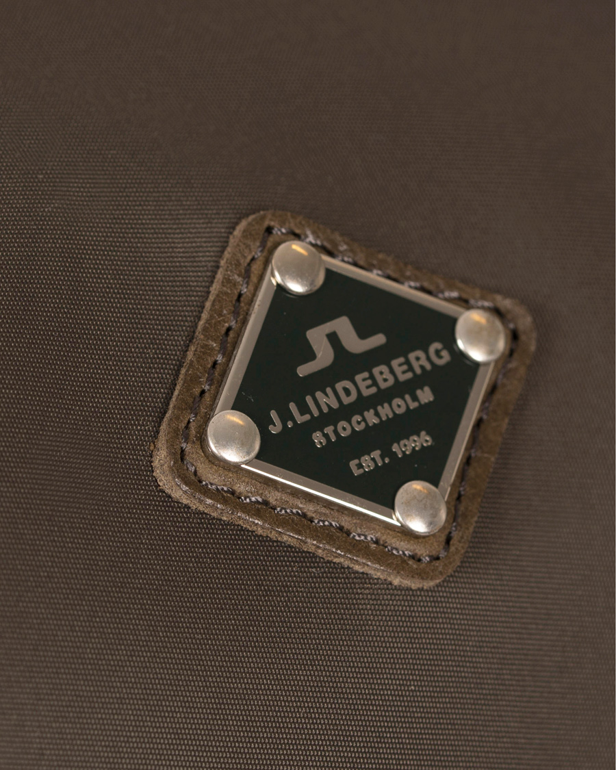 Herre | J.Lindeberg S-Bag 50001 Nylon/Leather Weekendbag Military Green | J.Lindeberg | S-Bag 50001 Nylon/Leather Weekendbag Military Green