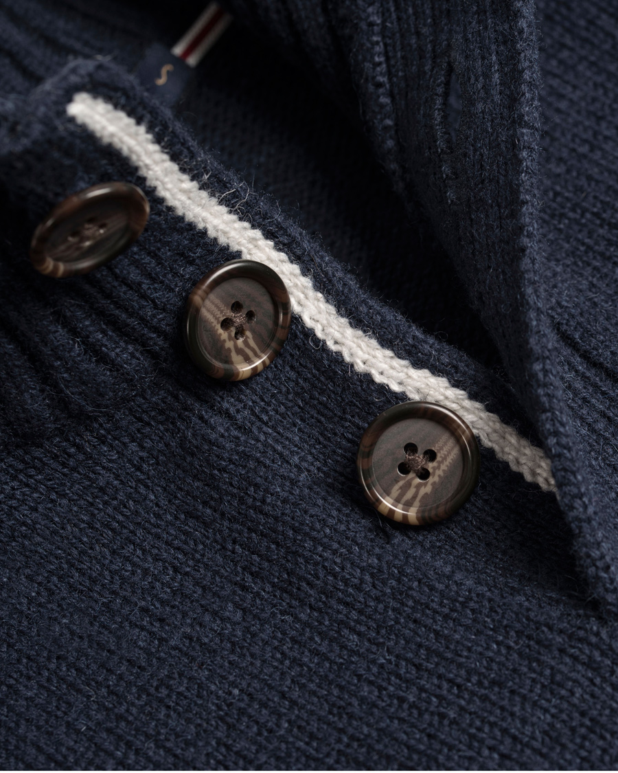 Herre | Gensere | Henri-Lloyd | Henri Lloyd Hove Regular Half Button Knit Sweater Navy