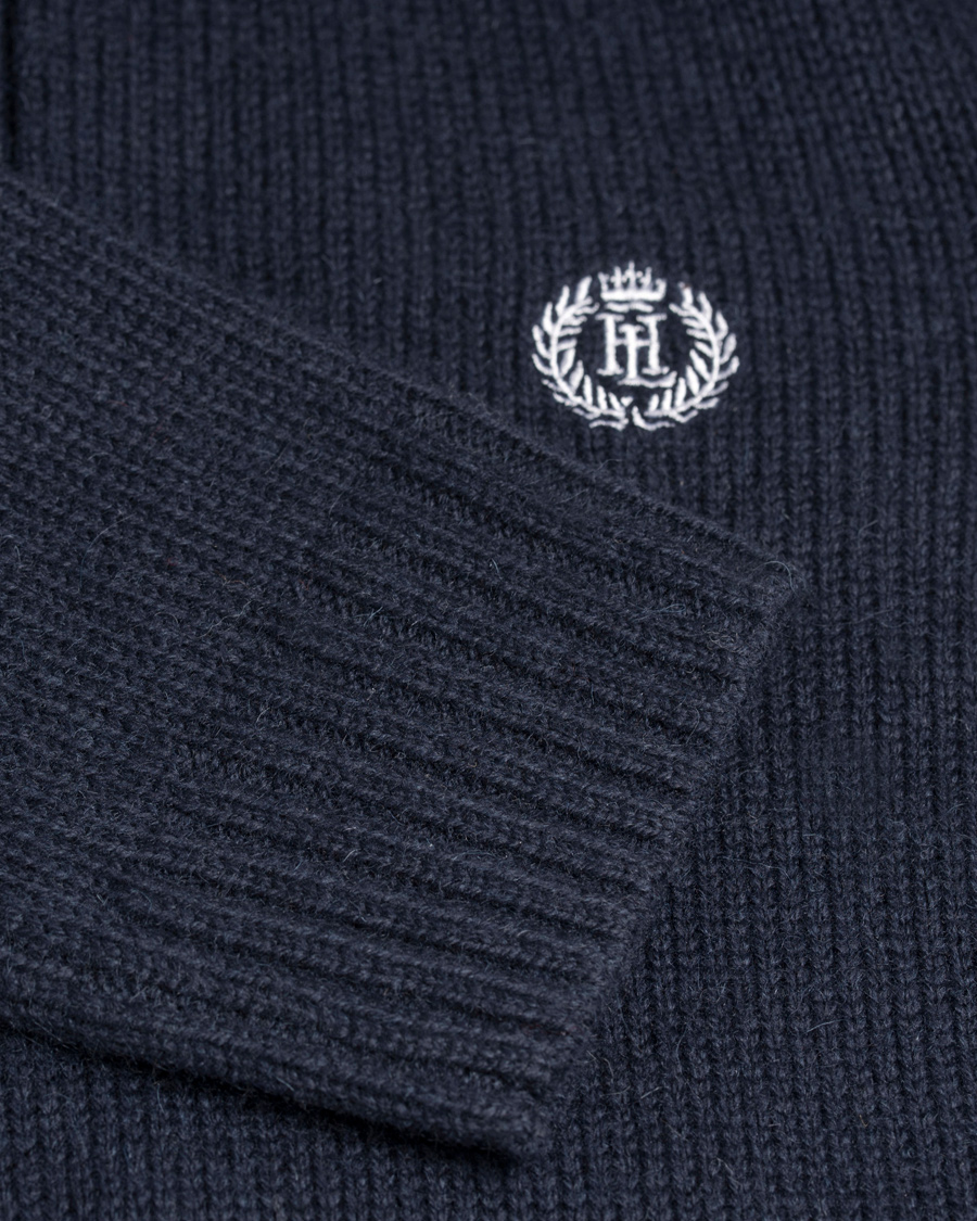 Herre | Gensere | Henri-Lloyd | Henri Lloyd Hove Regular Half Button Knit Sweater Navy