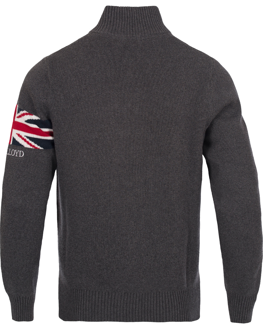 Herre | Gensere | Henri-Lloyd | Henri Lloyd Arley Regular Half Zip Knit Sweater Graphite