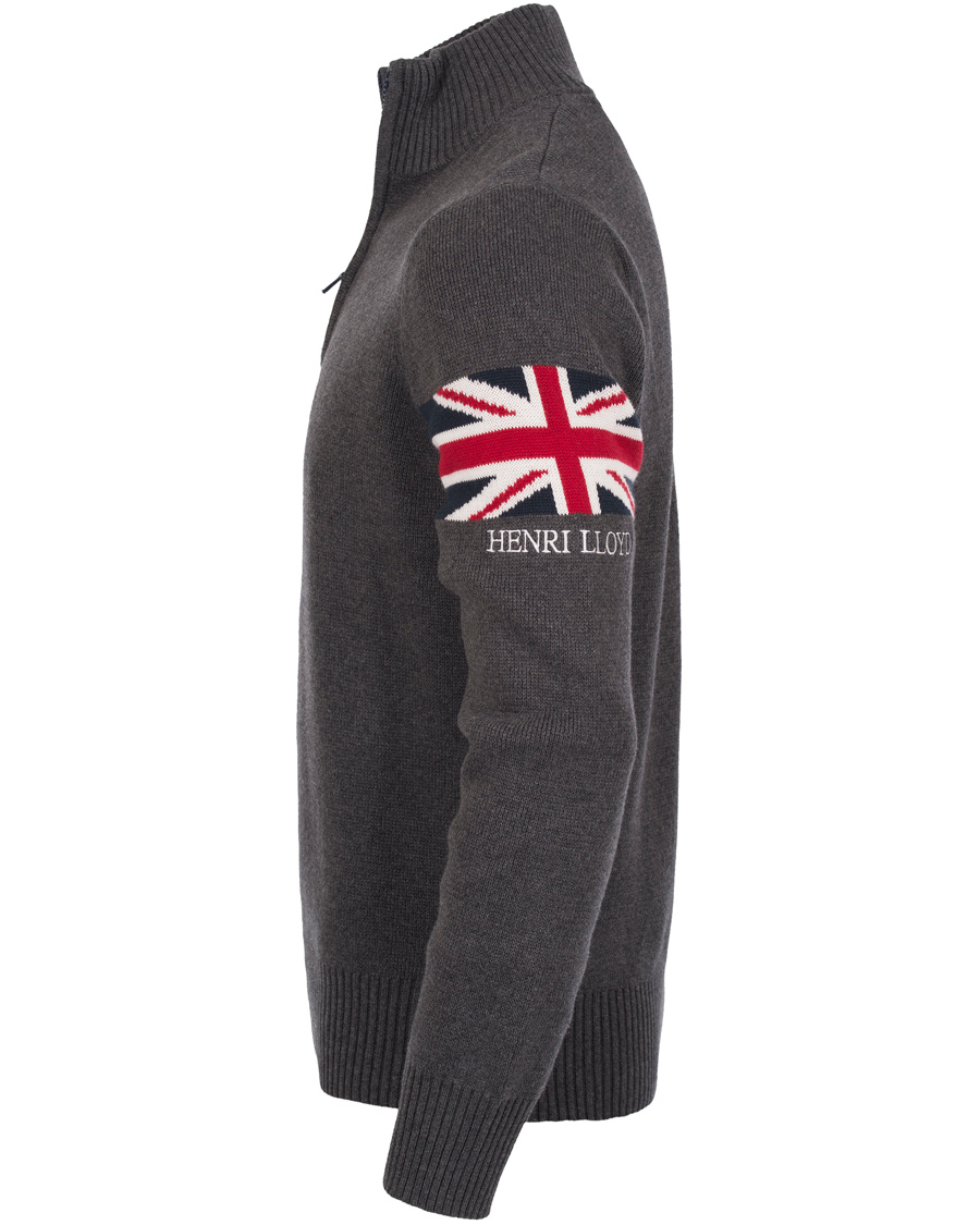 Herre | Gensere | Henri-Lloyd | Henri Lloyd Arley Regular Half Zip Knit Sweater Graphite