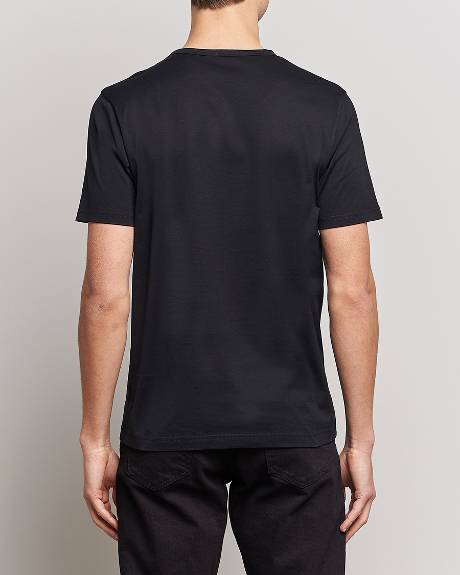 Herre | T-Shirts | Sunspel | Crew Neck Q82 Cotton T-Shirt Black