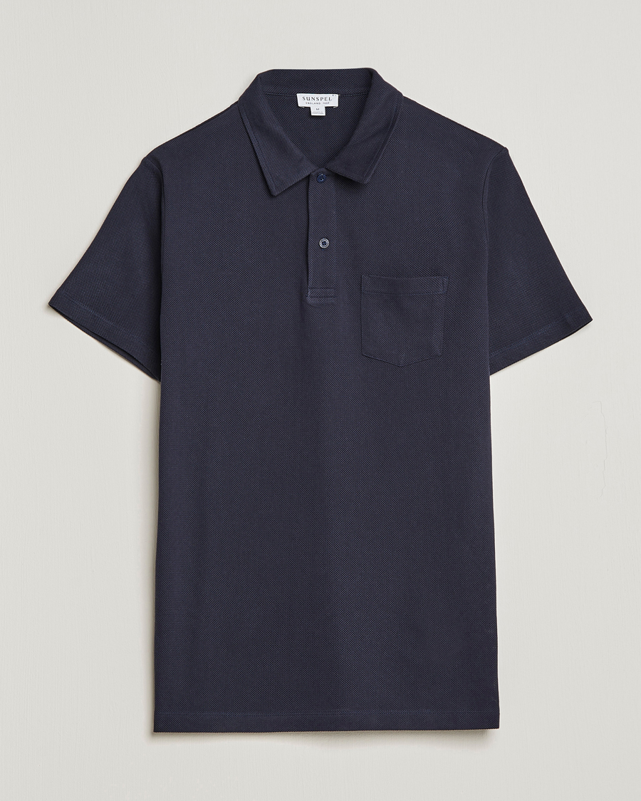 Herre | Pikéer | Sunspel | Riviera Polo Shirt Navy
