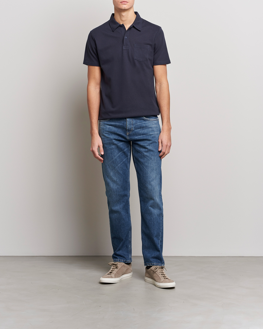 Herre | Pikéer | Sunspel | Riviera Polo Shirt Navy