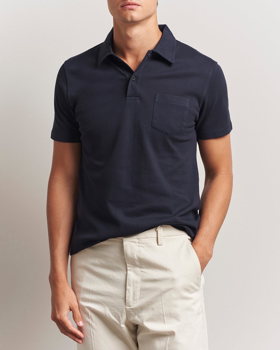 Herre | Pikéer | Sunspel | Riviera Polo Shirt Navy