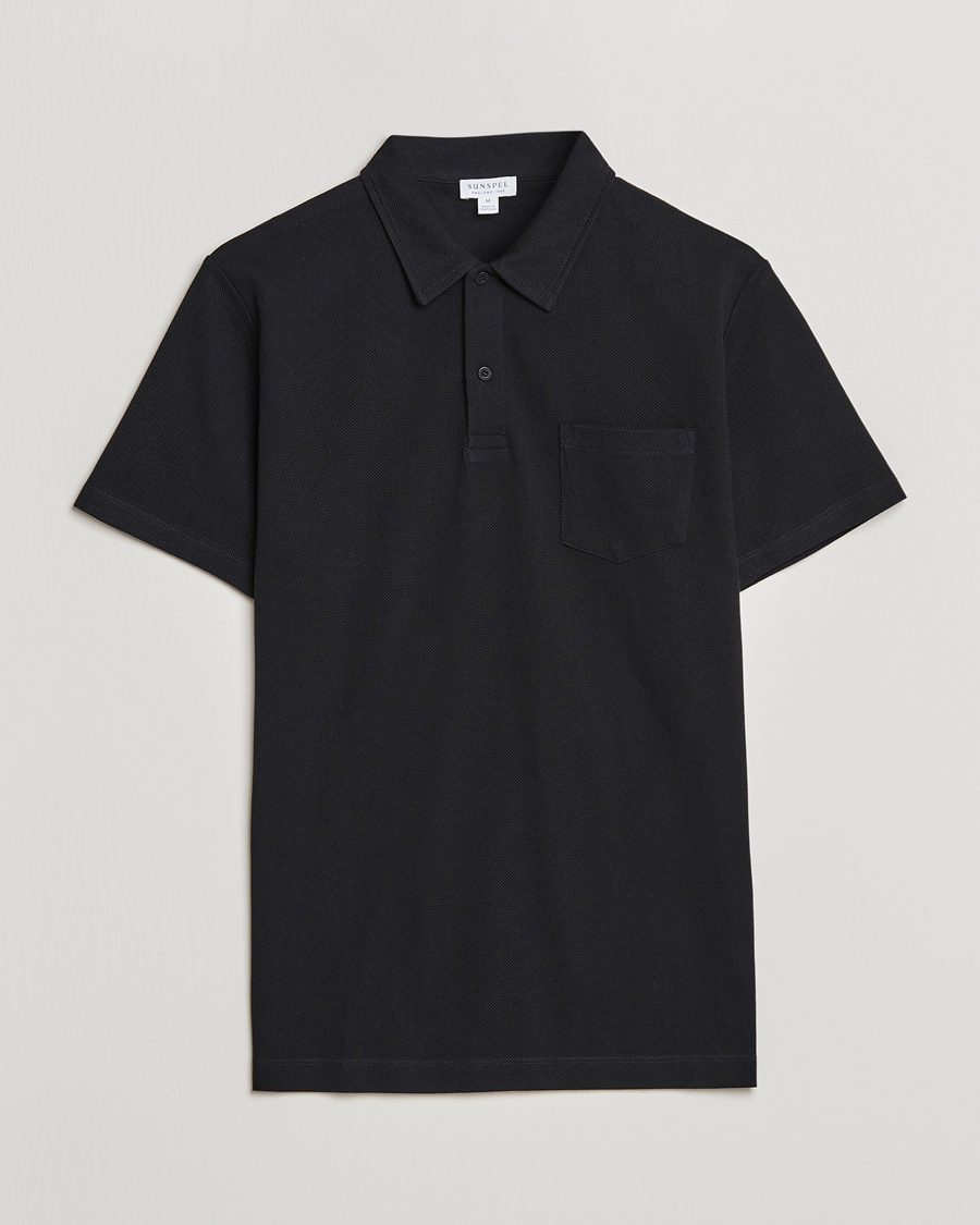 Herre | Pikéer | Sunspel | Riviera Polo Shirt Black
