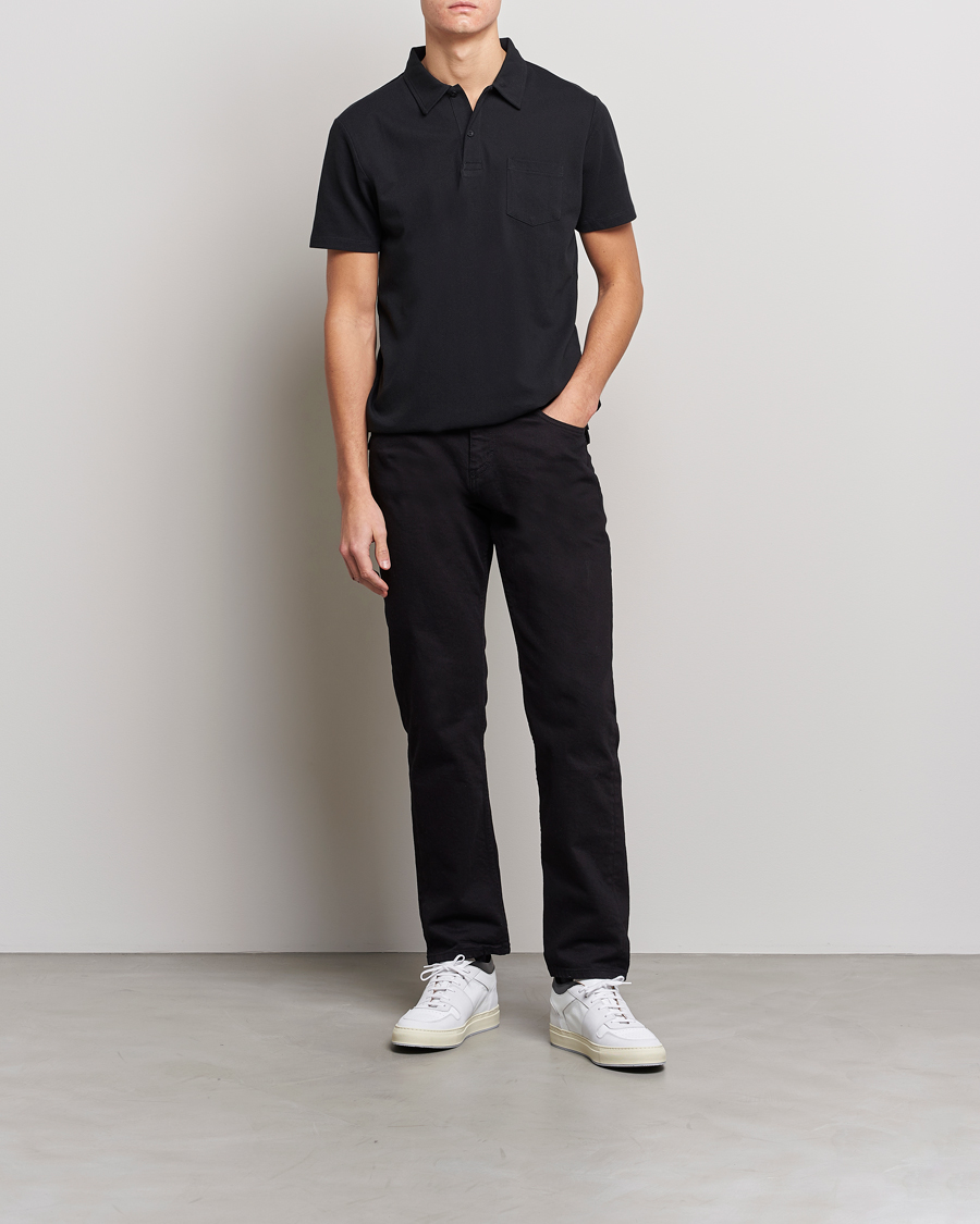 Herre | Pikéer | Sunspel | Riviera Polo Shirt Black