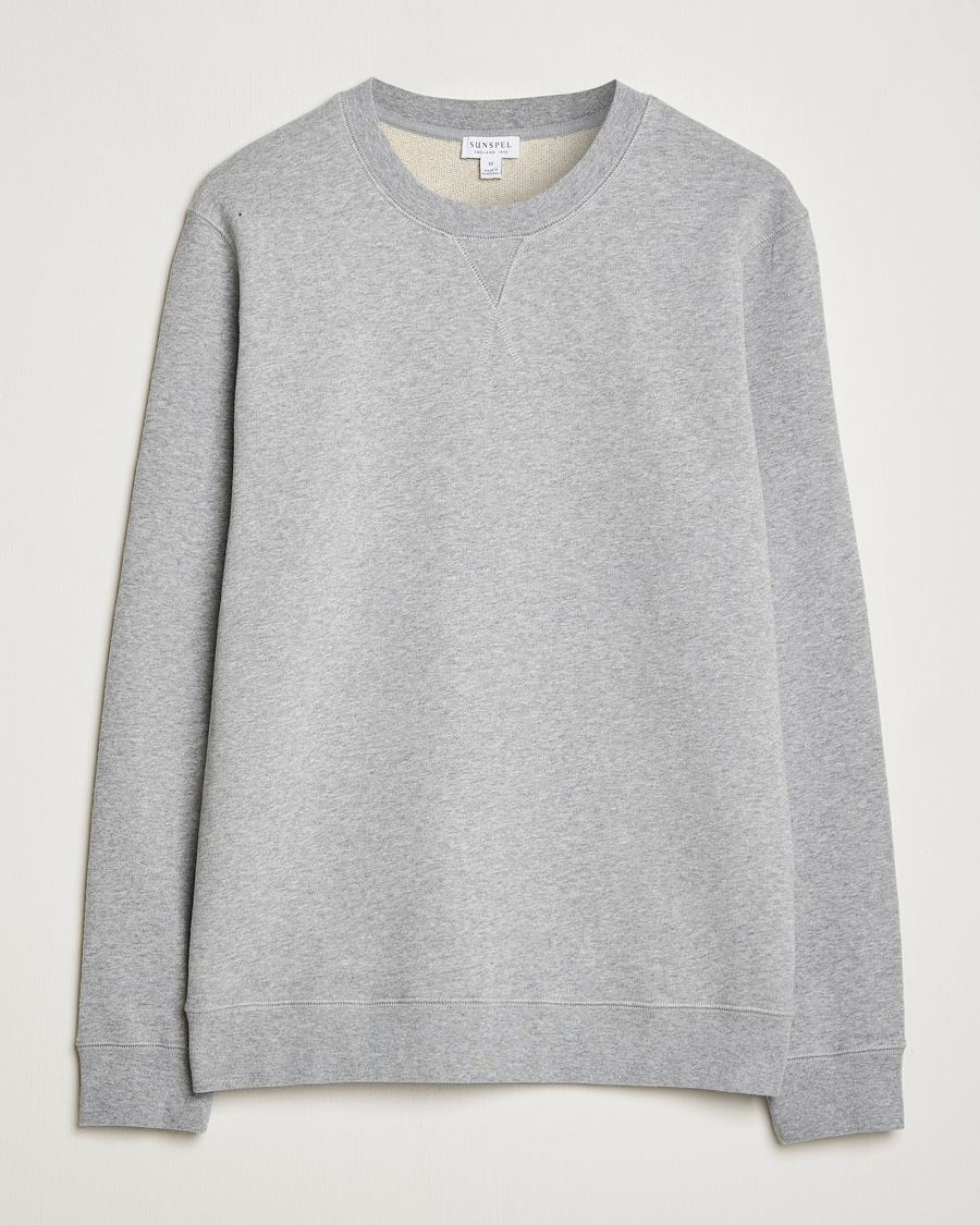 Herre |  | Sunspel | Loopback Sweatshirt Grey Melange