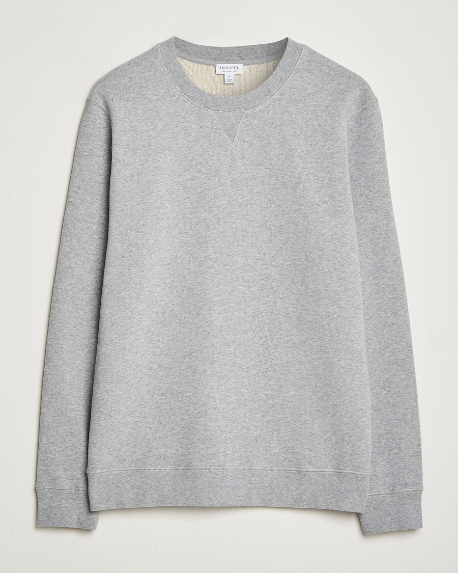 Herre | Gensere | Sunspel | Loopback Sweatshirt Grey Melange