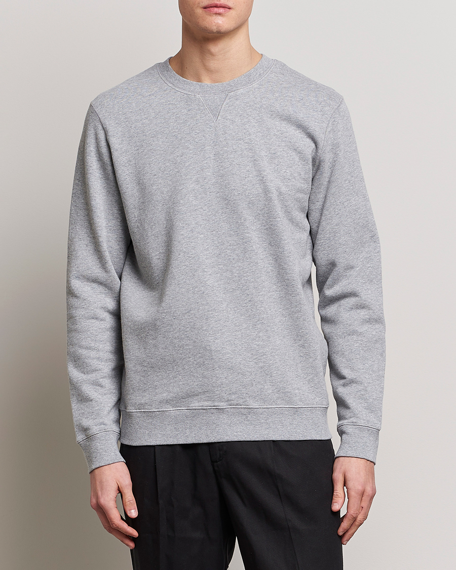 Herre | Loungewear-avdelingen | Sunspel | Loopback Sweatshirt Grey Melange
