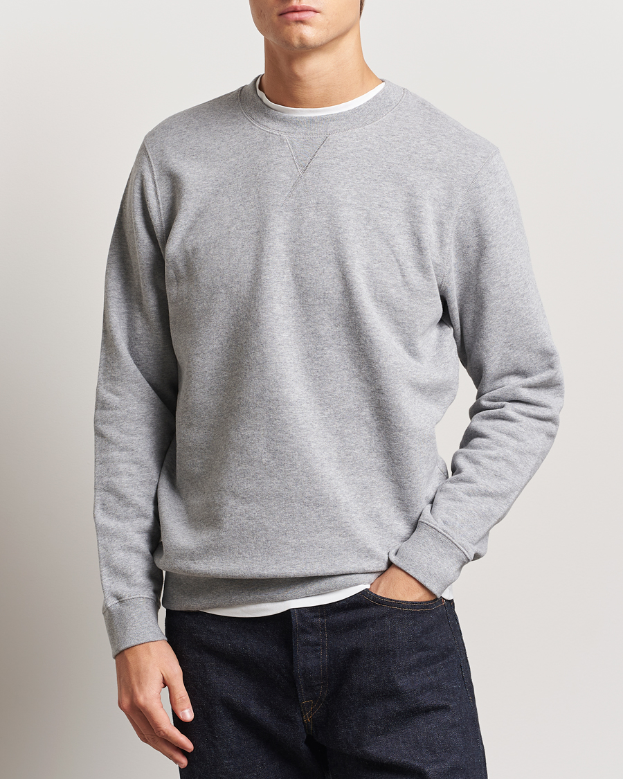 Herre | Gensere | Sunspel | Loopback Sweatshirt Grey Melange