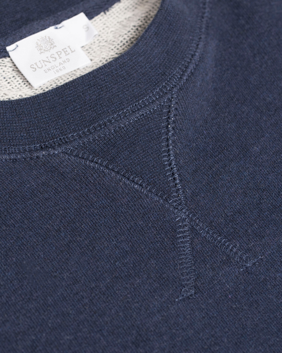 Herre | Gensere | Sunspel | Loopback Sweatshirt Navy Melange