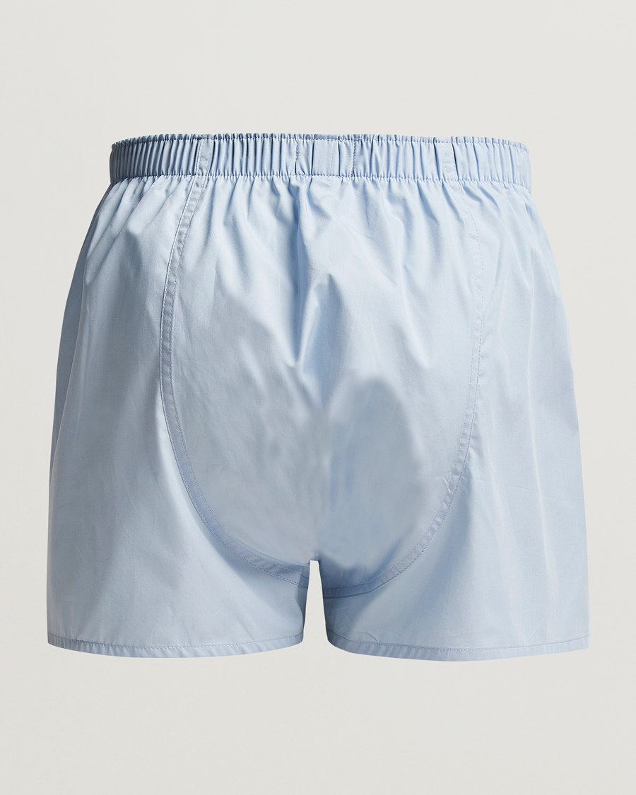 Herre | Undertøy | Sunspel | Classic Woven Cotton Boxer Shorts Plain Blue