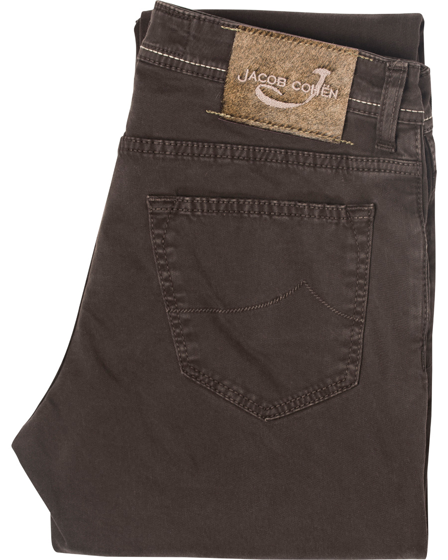 Herre | Bukser | Jacob Cohën | 622 Slim 5-Pocket Pants Dark Brown