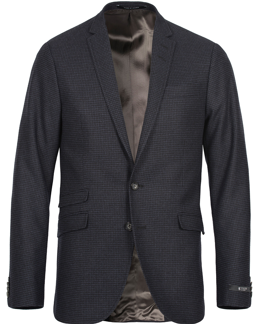 Herre | Dressjakker | Tiger of Sweden | Nedvin Houndstooth Blazer Sky Captain Navy