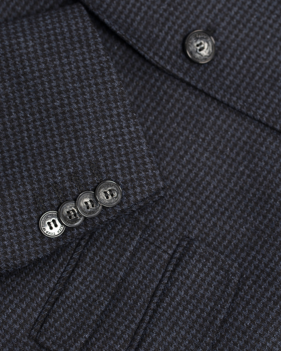 Herre | Dressjakker | Tiger of Sweden | Nedvin Houndstooth Blazer Sky Captain Navy