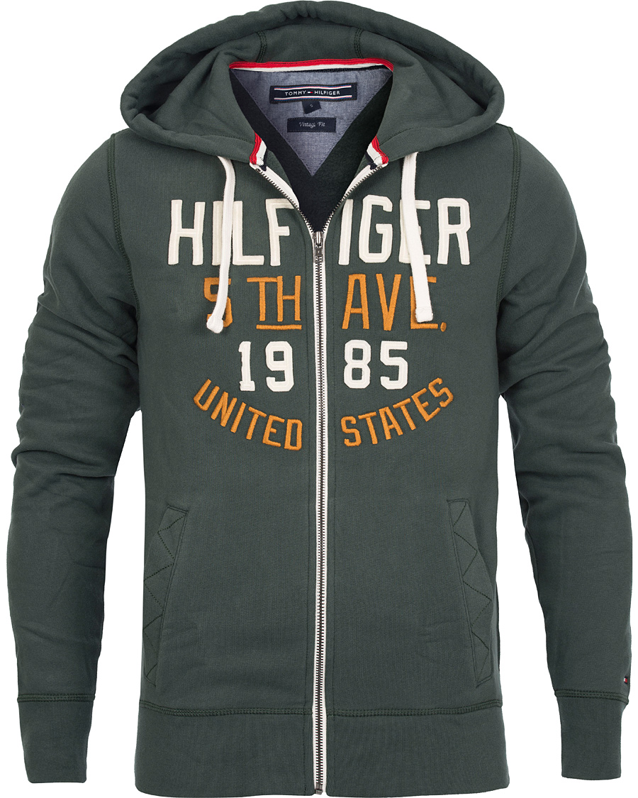 Herre | Gensere | Tommy Hilfiger | Nardo Zip Hooded Sweatshirt Old Green