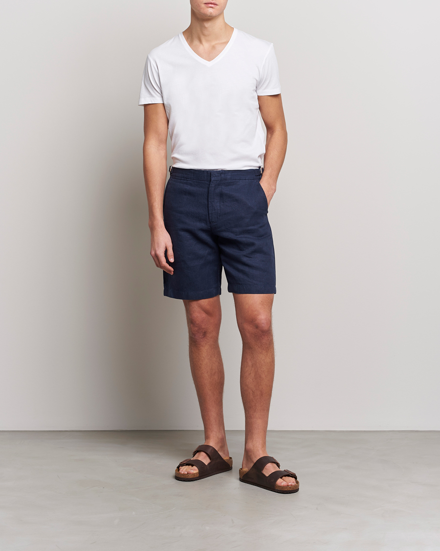 Herre | T-Shirts | Orlebar Brown | OB V-Neck Tee White