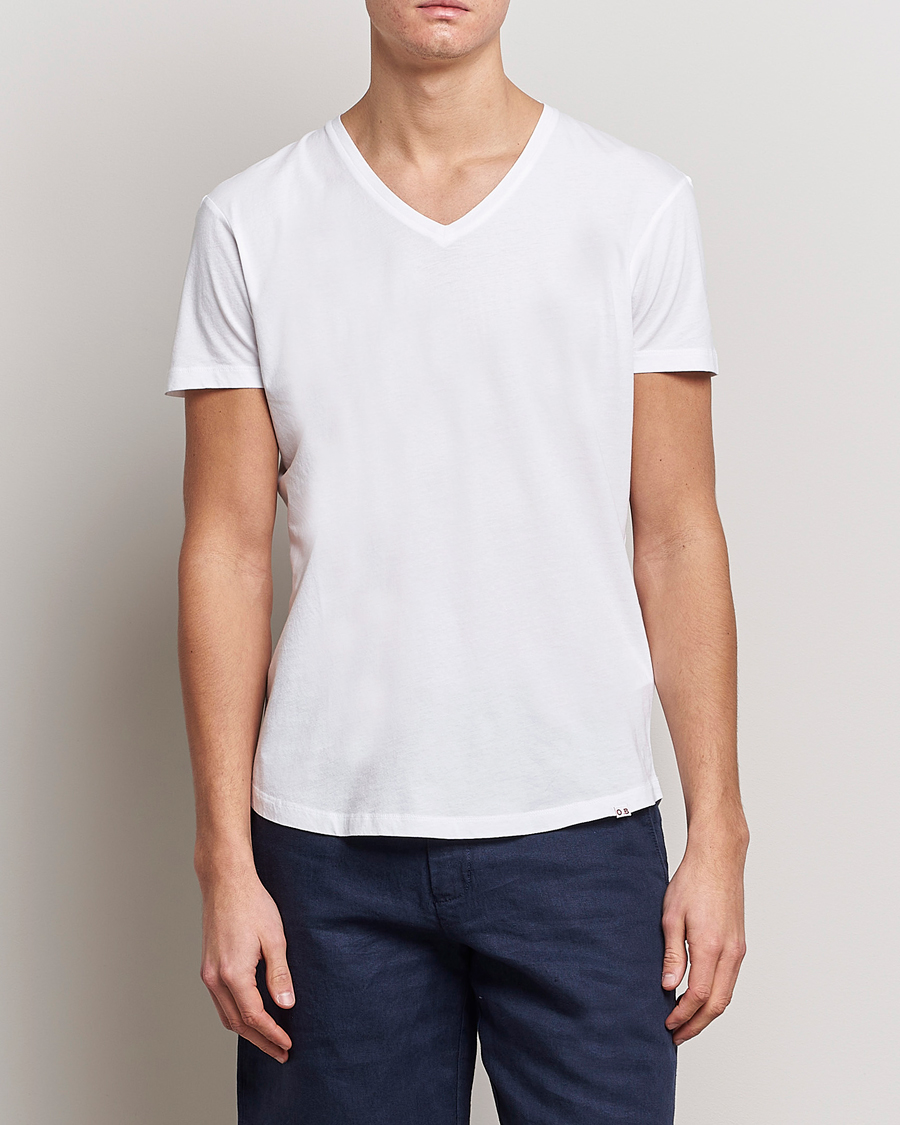 Herre | Kortermede t-shirts | Orlebar Brown | OB V-Neck Tee White