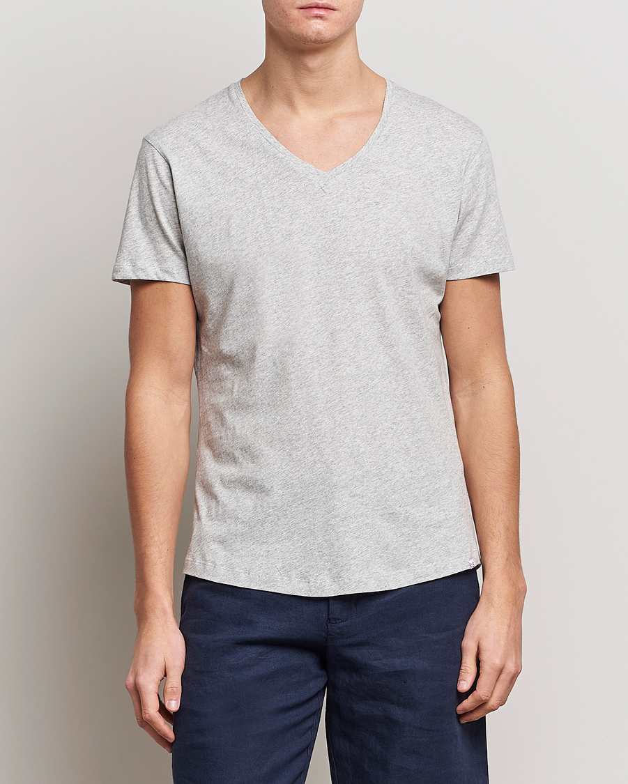 Herre |  | Orlebar Brown | OB V-Neck Tee Grey Melange