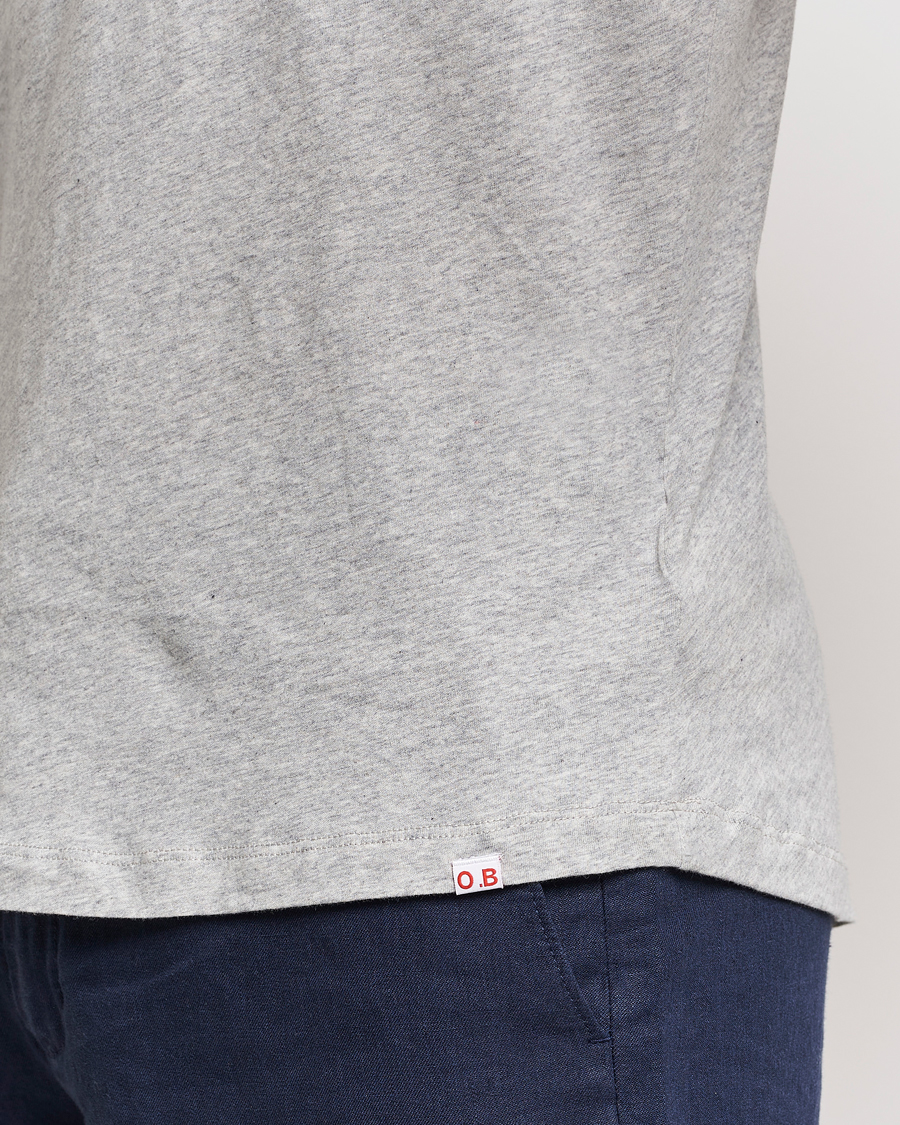 Herre | T-Shirts | Orlebar Brown | OB V-Neck Tee Grey Melange