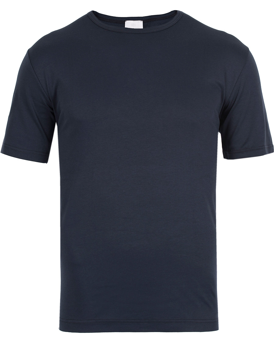 Herre | T-Shirts | Sunspel | Sea Island Cotton Tee Navy