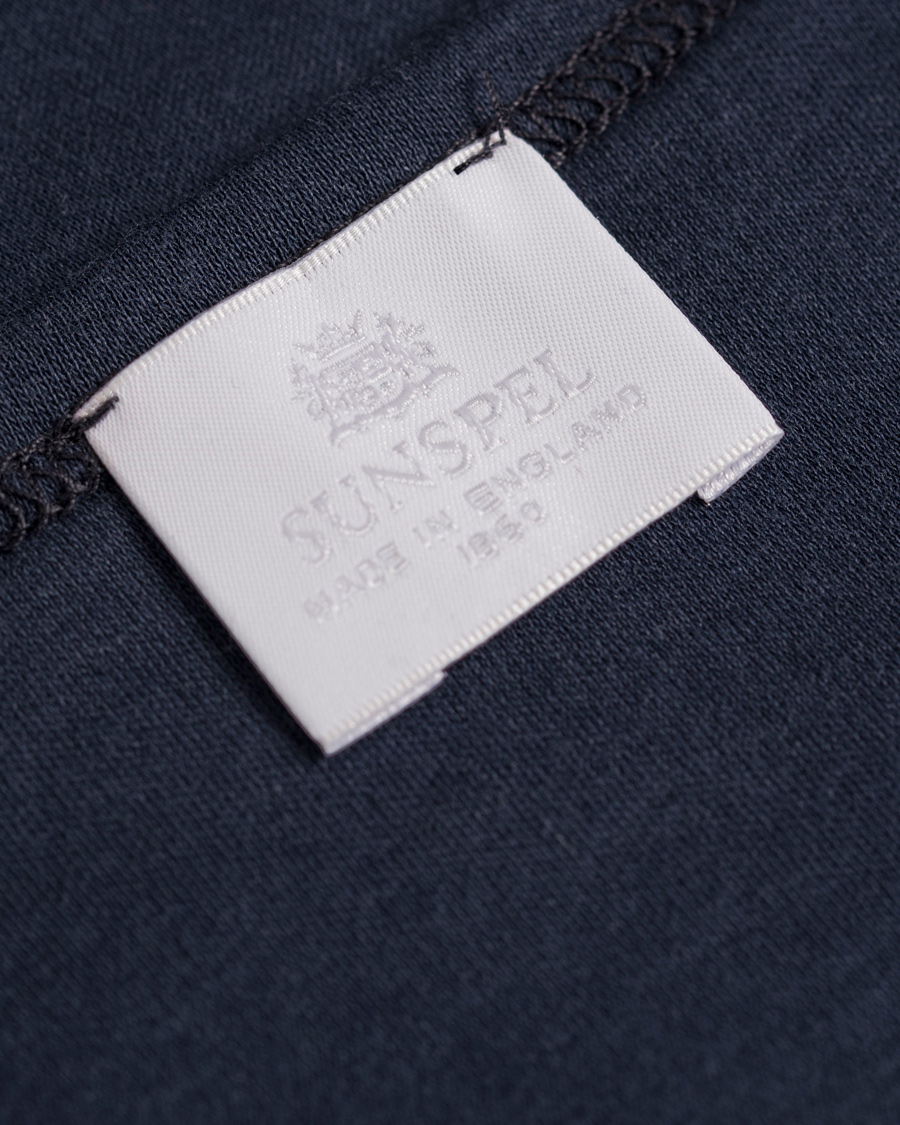 Herre | T-Shirts | Sunspel | Sea Island Cotton Tee Navy