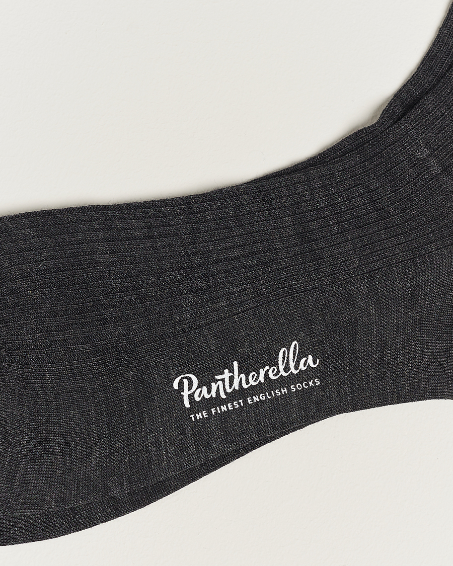 Herre | Best of British | Pantherella | Naish Long Merino/Nylon Sock Charcoal
