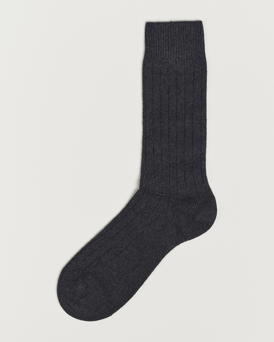 Herre |  | Pantherella | Waddington Cashmere Sock Charcoal