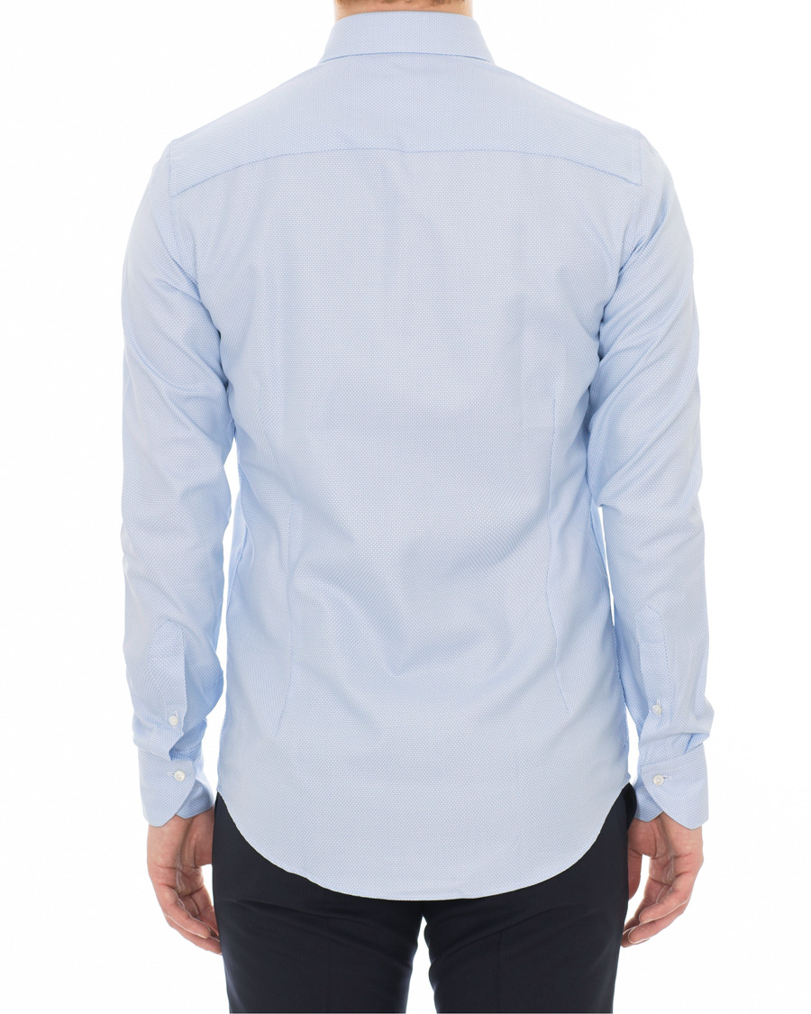 Herre | Skjorter | Stenströms | Superslim Structured Shirt Blue/White