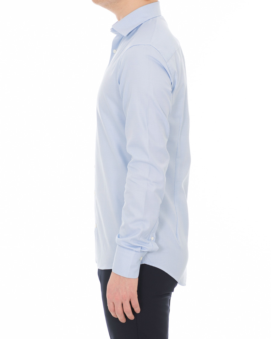 Herre | Skjorter | Stenströms | Superslim Structured Shirt Blue/White