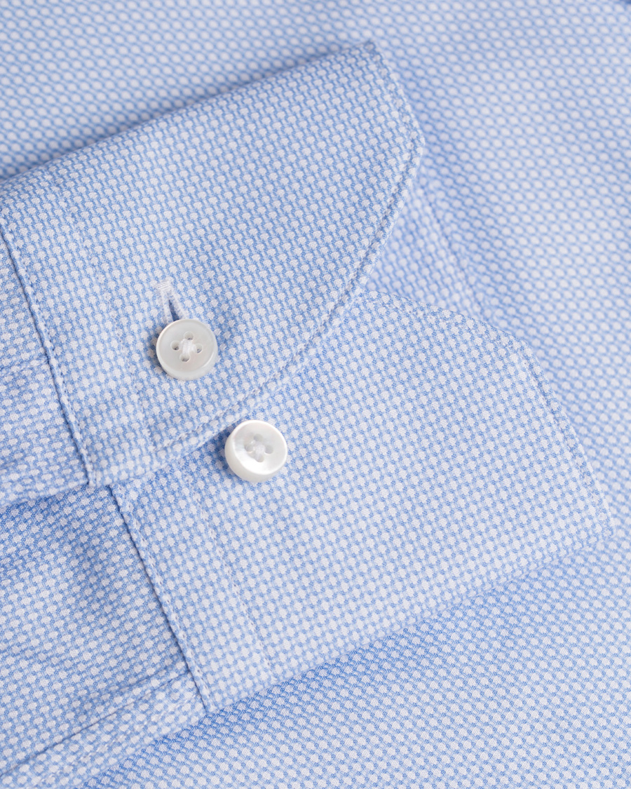 Herre | Skjorter | Stenströms | Superslim Structured Shirt Blue/White