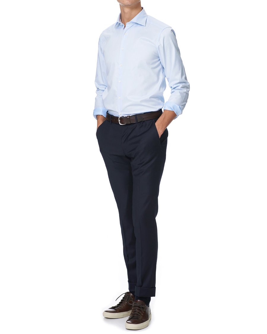 Herre | Skjorter | Stenströms | Superslim Plain Shirt Blue