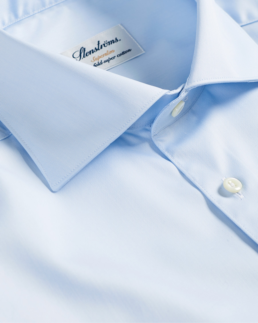 Herre | Skjorter | Stenströms | Superslim Plain Shirt Blue