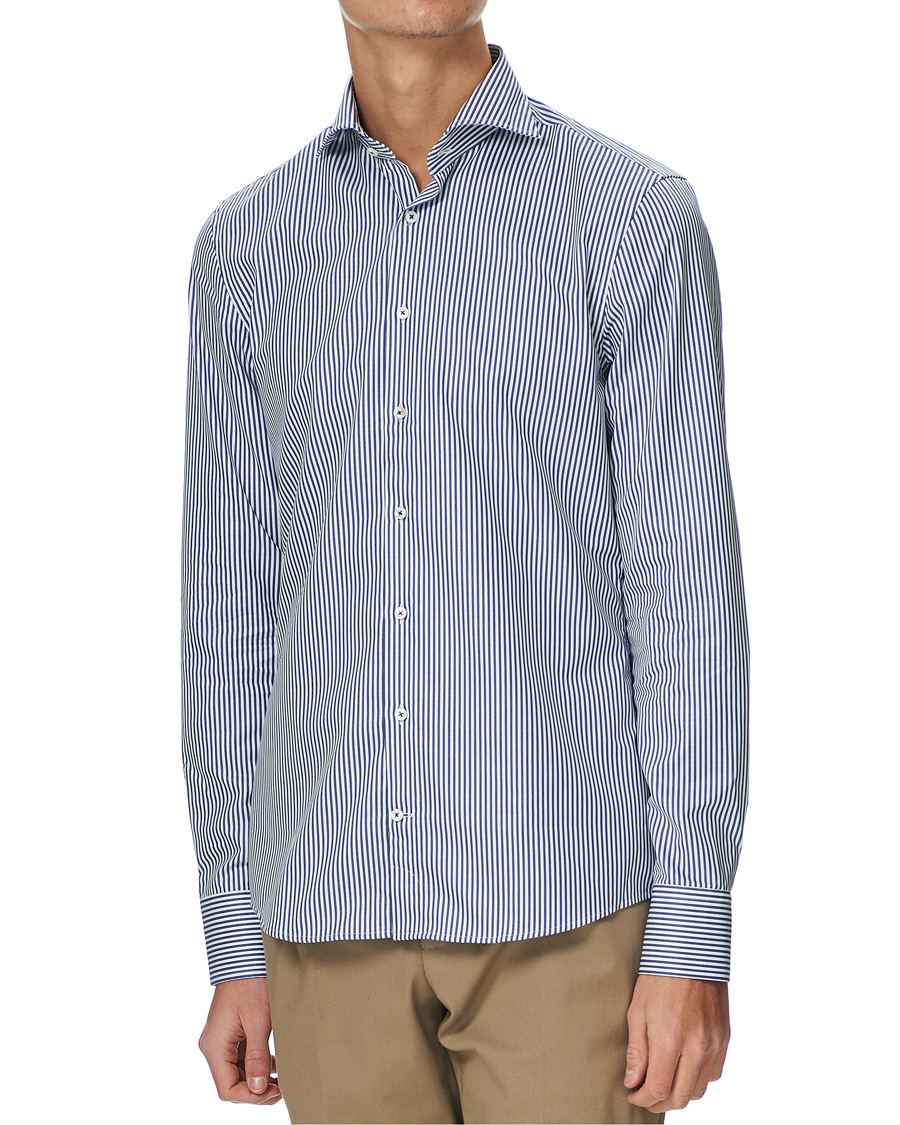 Herre | Skjorter | Stenströms | Slimline Stripe Shirt Blue/White