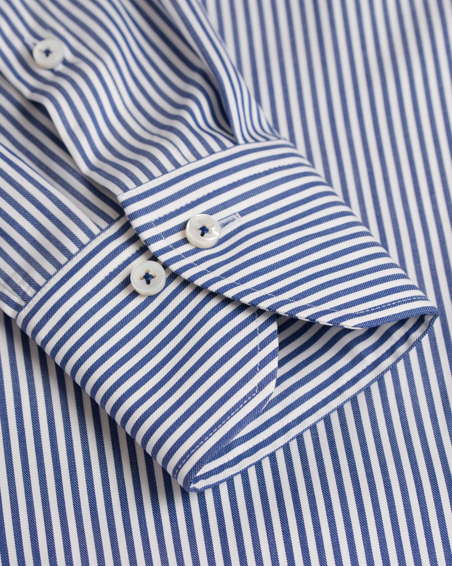 Herre | Skjorter | Stenströms | Slimline Stripe Shirt Blue/White