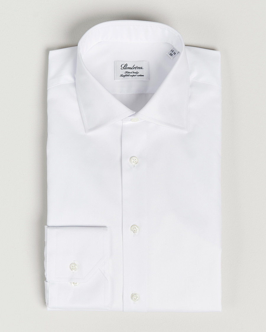 Herre | Businesskjorter | Stenströms | Fitted Body Shirt White