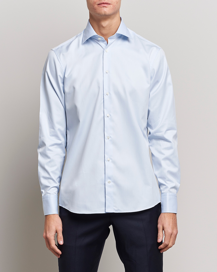 Herre | Wardrobe basics | Stenströms | Fitted Body Shirt Blue