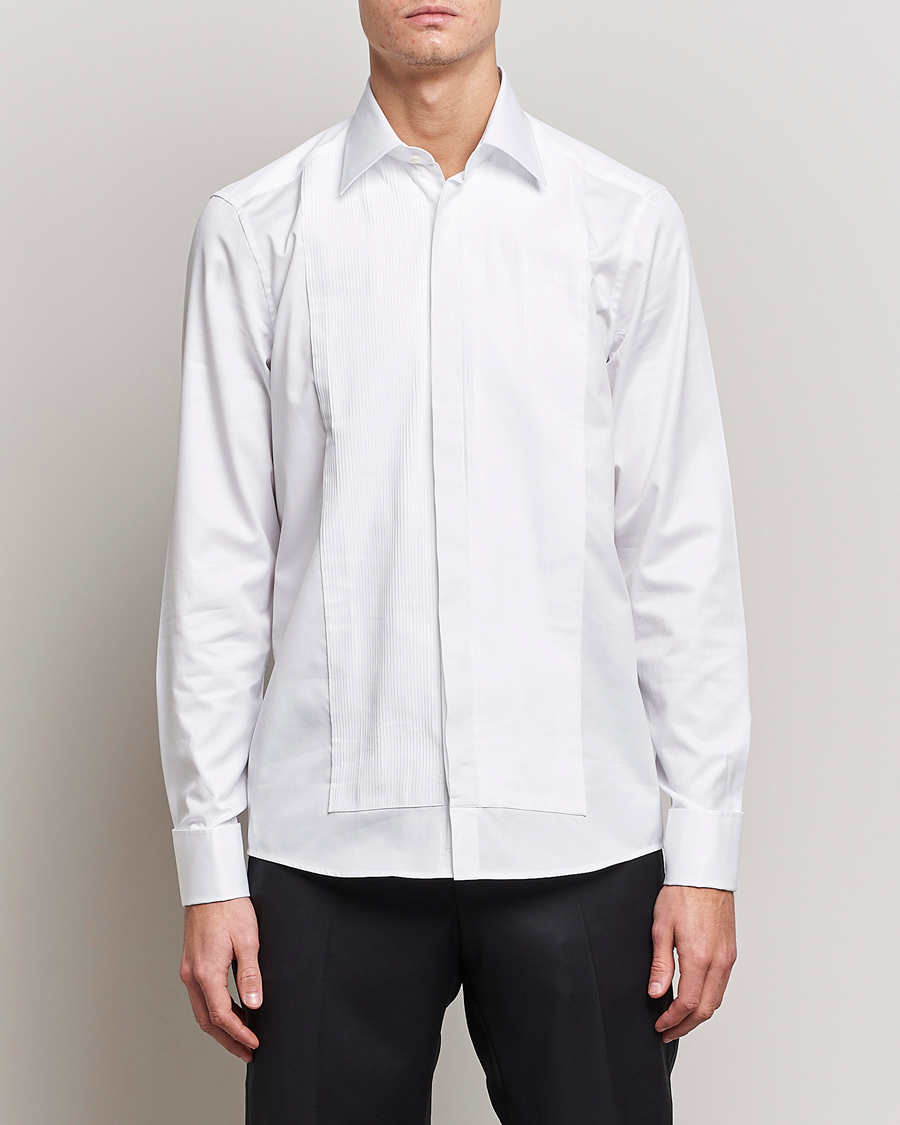 Herre | Bryllupsdress | Stenströms | Slimline Smoking Shirt White