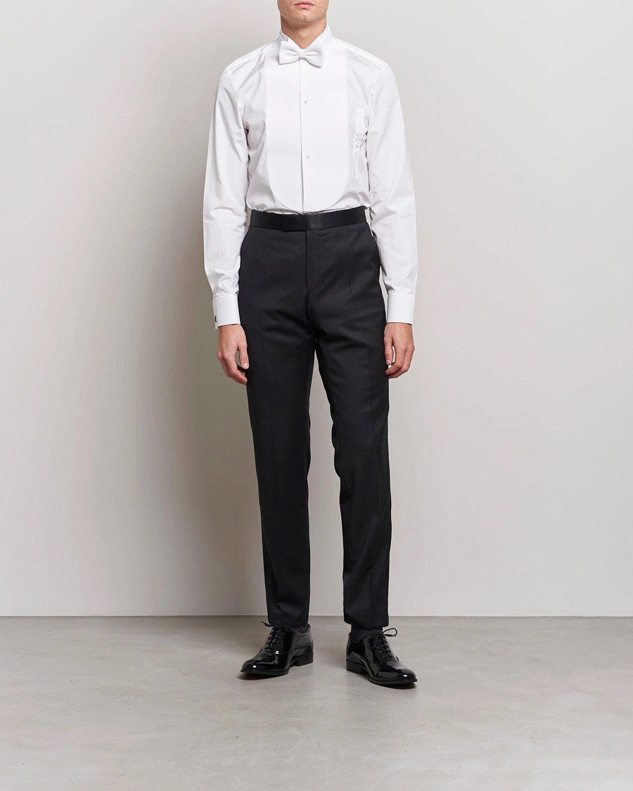 Herre | Feir nyttår med stil | Stenströms | Slimline Astoria Stand Up Collar Evening Shirt White