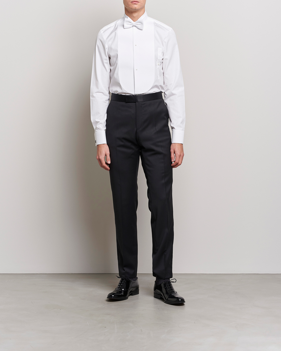 Herre | Formelle | Stenströms | Slimline Astoria Stand Up Collar Evening Shirt White