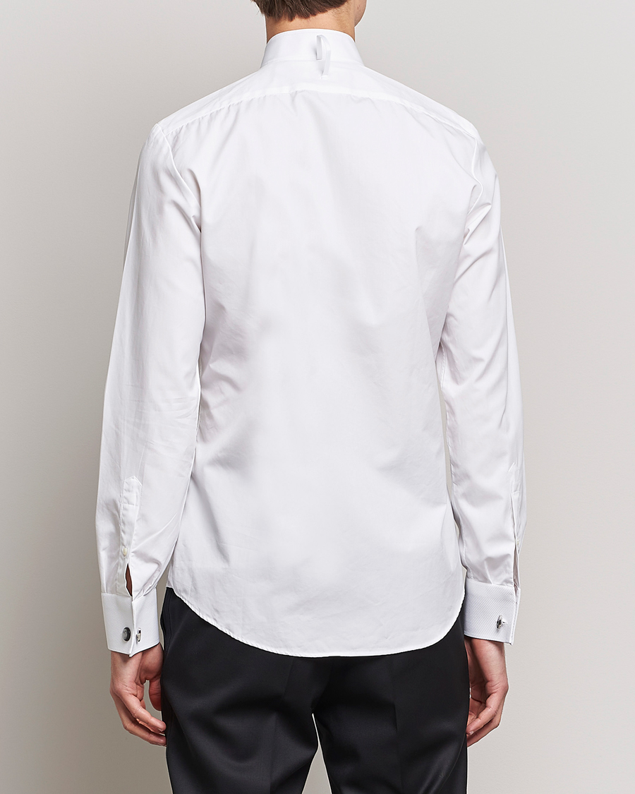 Herre | Skjorter | Stenströms | Slimline Astoria Stand Up Collar Evening Shirt White