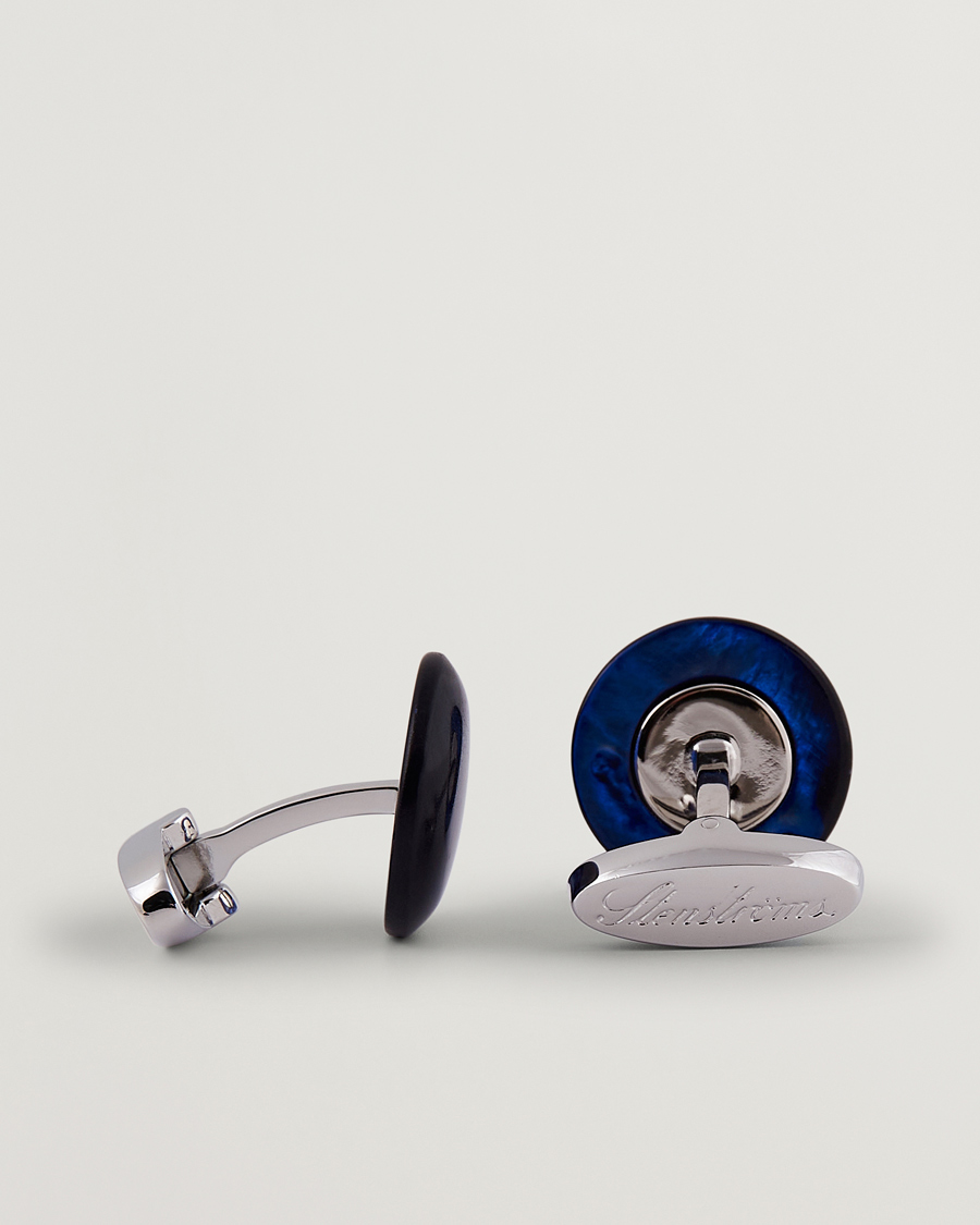 Herre | Assesoarer | Stenströms | Mother of Pearl Cufflink Dark Blue