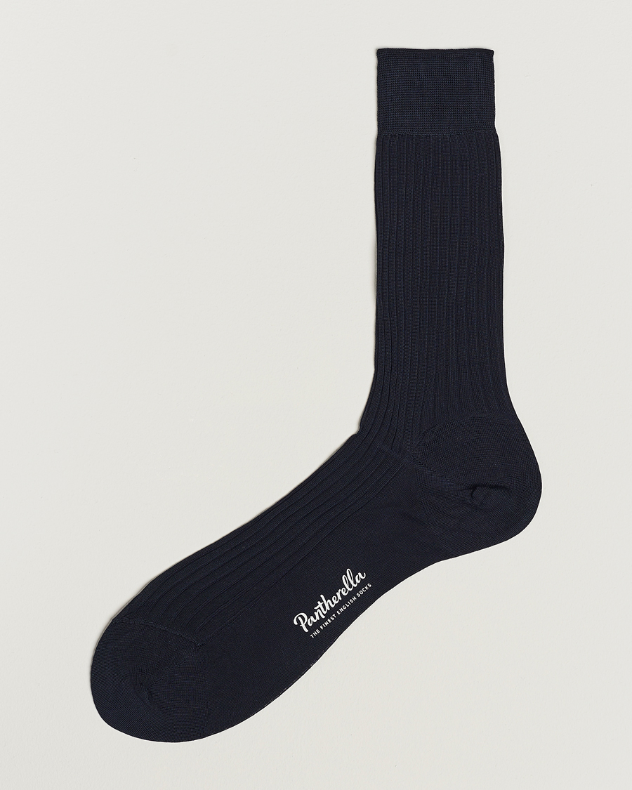Herre | Undertøy | Pantherella | Vale Cotton Socks Navy